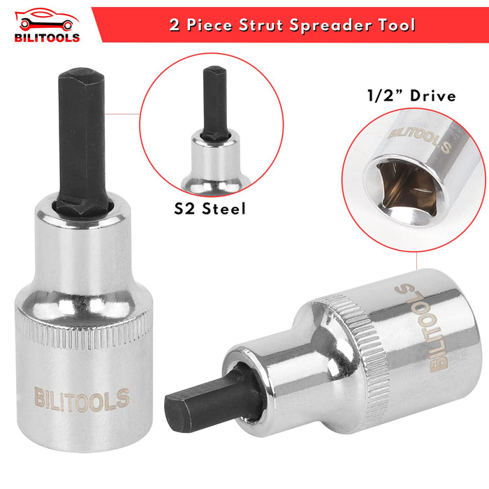 BILITOOLS Strut Spreader Tool, 2 Piece Suspension Tool Compatible with VW, Audi, BMW, Mini, Ford, Renault, ect.