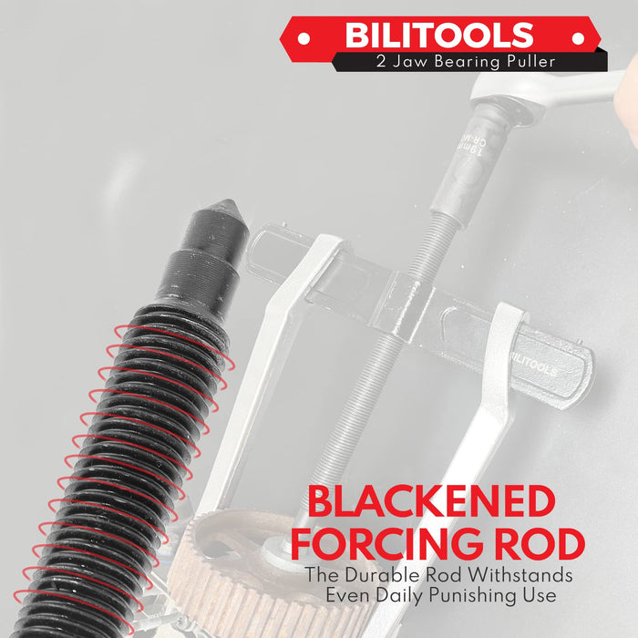 BILITOOLS 4" 2-Jaw Gear Puller, Internal External for Removal of Pulleys Flywheels Bearings & Gears